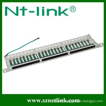 19 inch 0.5U cat5e 24 port utp patch panel